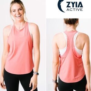 Zyia Double Racer Tank Top Racerback Mesh xxxl
